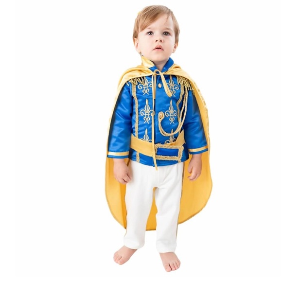 Kids Blue and Yellow Prince Costume